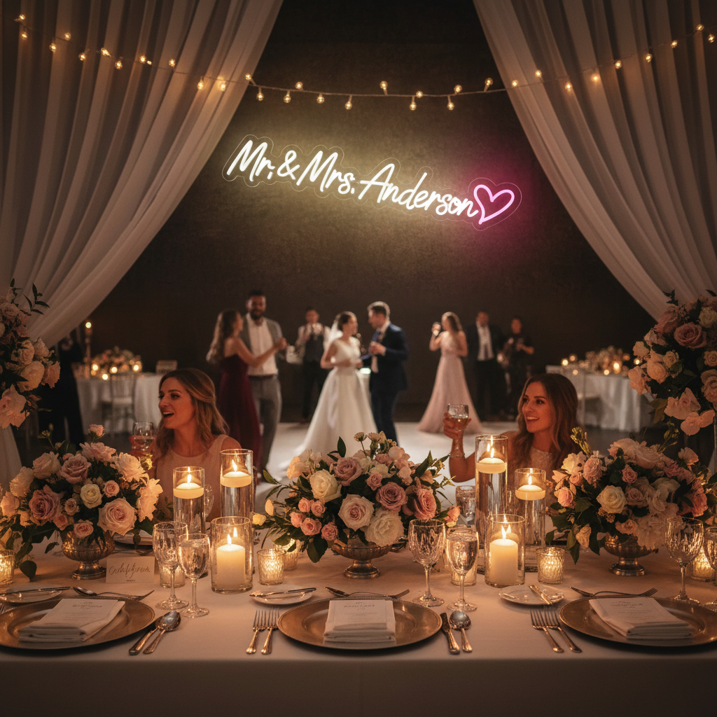 Custom Name Neon Sign Personalized Led Neon Sign Night Light Birthday Wedding Signs Room Bedroom Decoration Wall LED Neon Lamp